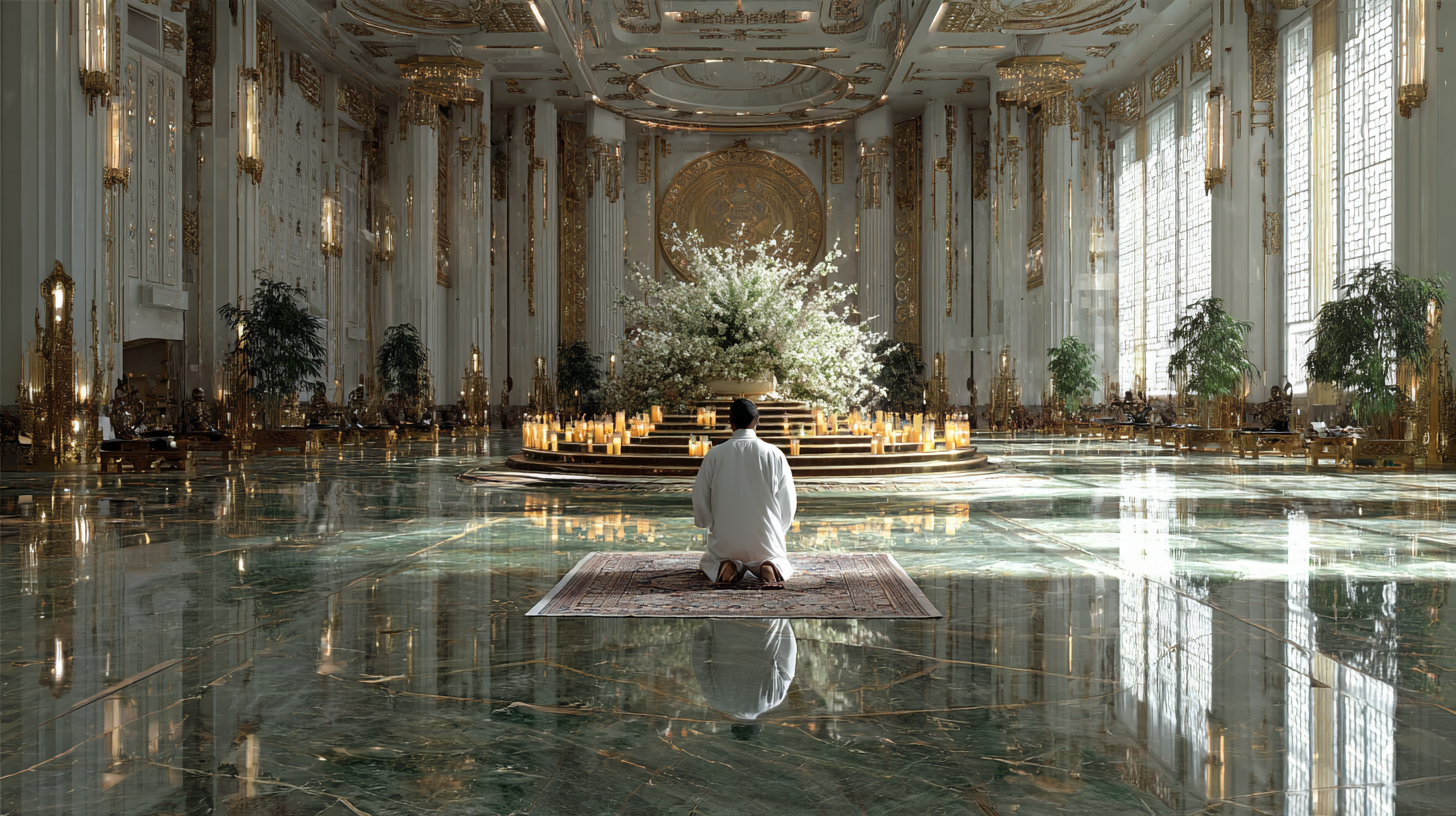 Sacred Meditation Hall - Divine Temple for Spiritual Practice